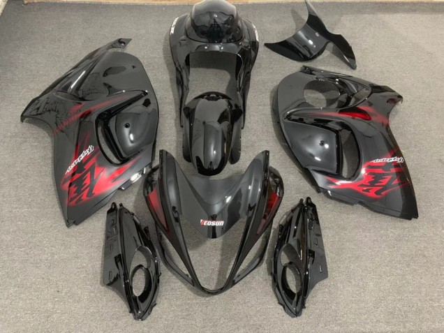 08-20 Noir Brillant & Rouge GSXR 1300 Carénage