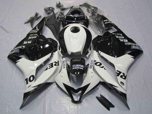 09-12 Blanc & Noir Repsol CBR600RR Carénage 09-12 Blanc & Noir Repsol CBR600RR Carénage