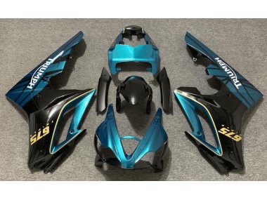 09-12 Bleu Clair Brillant & Noir Daytona 675 Carénage