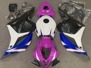 09-12 Rose Brillant Blanc & Bleu CBR600RR Carénage