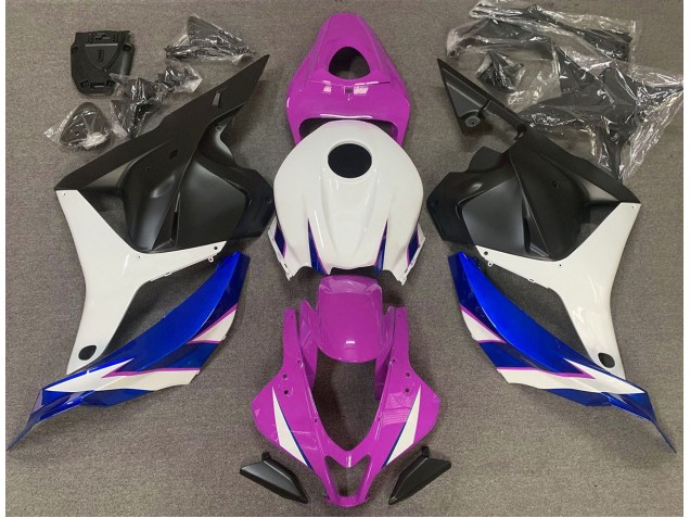 09-12 Rose Brillant Blanc & Bleu CBR600RR Carénage