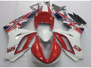 09-12 Rouge & Blanc Daytona 675 Carénage