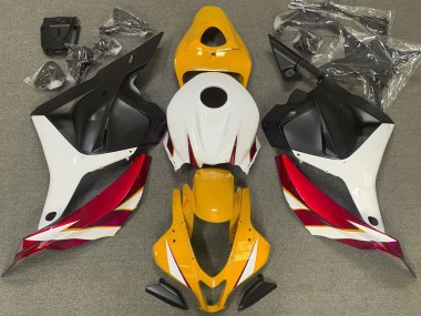09-12 Rouge Brillant Blanc & Jaune CBR600RR Carénage