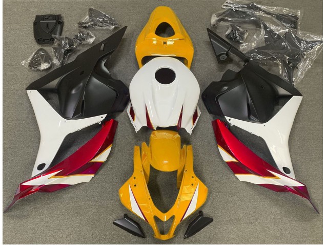 09-12 Rouge Brillant Blanc & Jaune CBR600RR Carénage 09-12 Rouge Brillant Blanc & Jaune CBR600RR Carénage