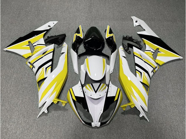 09-12 Zag Jaune Blanc & Noir ZX6R Carénage 09-12 Zag Jaune Blanc & Noir ZX6R Carénage