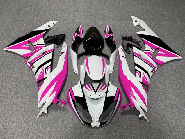 09-12 Zag Rose Blanc & Noir ZX6R Carénage