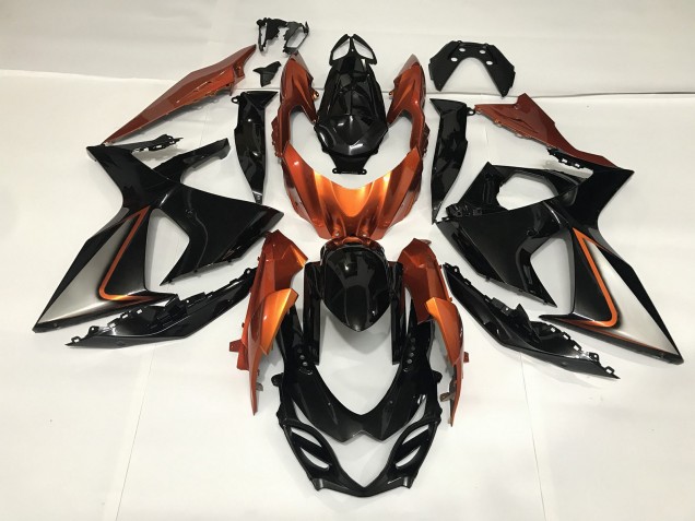 09-16 Noir Brillant & Orange Brillant GSXR 1000 Carénage
