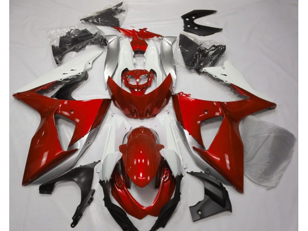 09-16 Rouge Brillant & Blanc GSXR 1000 Carénage