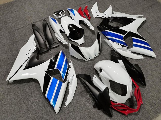 09-16 Style Blanc Bleu & Rouge GSXR 1000 Carénage