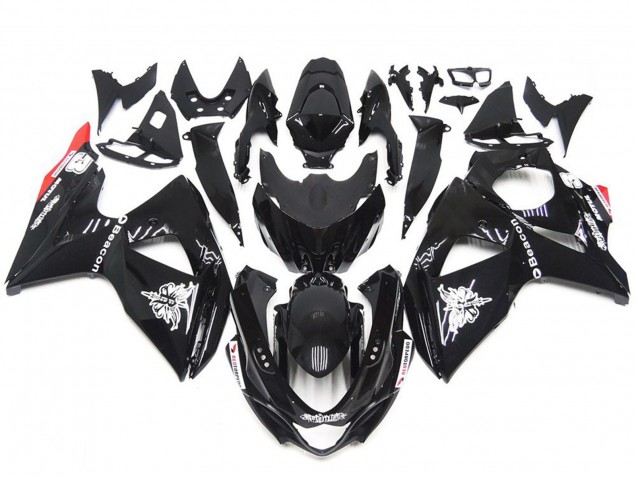 09-16 Style Rouge Noir Brillant Uni GSXR 1000 Carénage