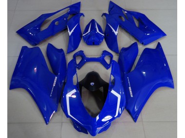 11-14 Bleu Brillant & Blanc Ducati 1199 Carénage