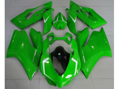 11-14 Vert Brillant & Blanc Ducati 1199 Carénage