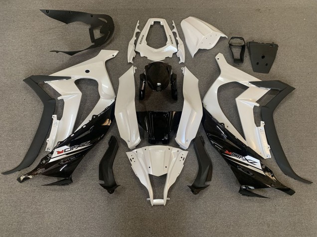 11-15 Blanc Nacré & Noir ZX10R Carénage 11-15 Blanc Nacré & Noir ZX10R Carénage