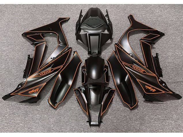 11-15 Doublure Noir Mat & Orange ZX10R Carénage