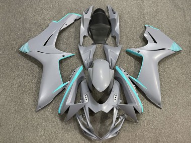 11-24 Accents Gris Nardo Mat & Bleu Sarcelle GSXR 600-750 Carénage