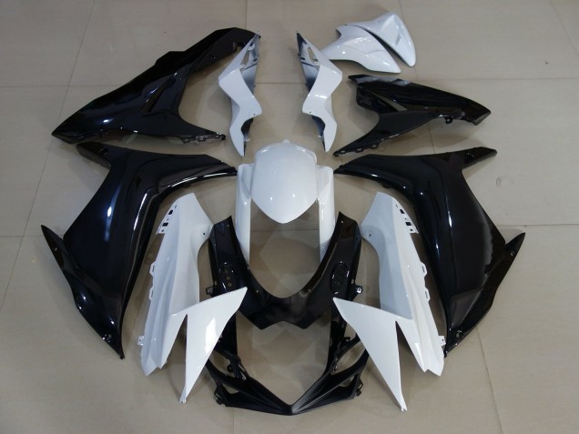 11-24 Blanc Brillant & Noir GSXR 600-750 Carénage