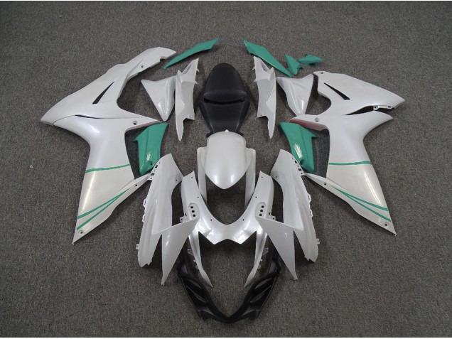 11-24 Blanc Nacré & Bleu T GSXR 600-750 Carénage