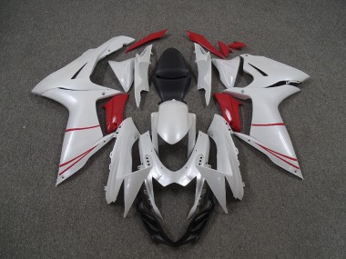 11-24 Blanc Nacré & Rouge GSXR 600-750 Carénage