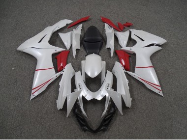 11-24 Blanc Nacré & Rouge GSXR 600-750 Carénage