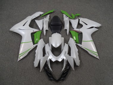 11-24 Blanc Nacré & Vert GSXR 600-750 Carénage