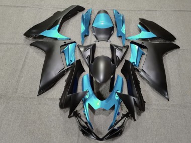 11-24 Bleu Clair & Noir Mat GSXR 600-750 Carénage
