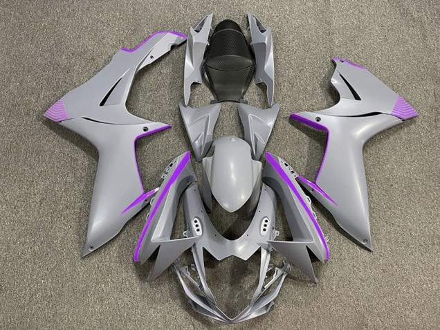 11-24 Gris Nardo Mat & Accents Violets GSXR 600-750 Carénage