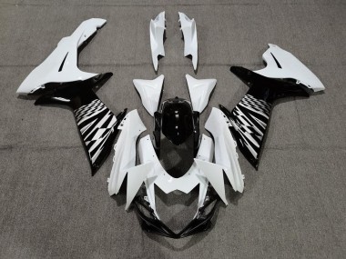 11-24 Noir Blanc & Argent GSXR 600-750 Carénage