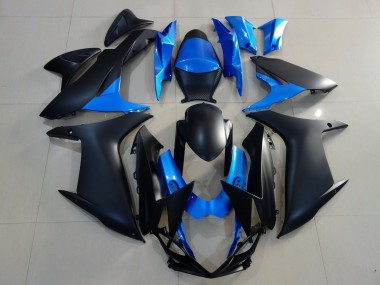 11-24 Noir Mat & Bleu Vif GSXR 600-750 Carénage