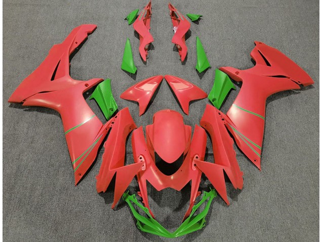 11-24 Pamplemousse Mat Rouge & Vert GSXR 600-750 Carénage 11-24 Pamplemousse Mat Rouge & Vert GSXR 600-750 Carénage