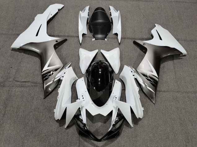 11-24 Style Blanc Brillant & Argent GSXR 600-750 Carénage 11-24 Style Blanc Brillant & Argent GSXR 600-750 Carénage