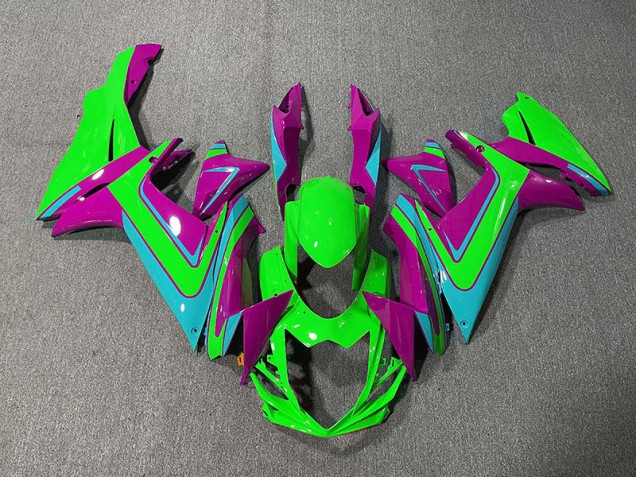 11-24 Vert Bleu Clair & Magenta GSXR 600-750 Carénage