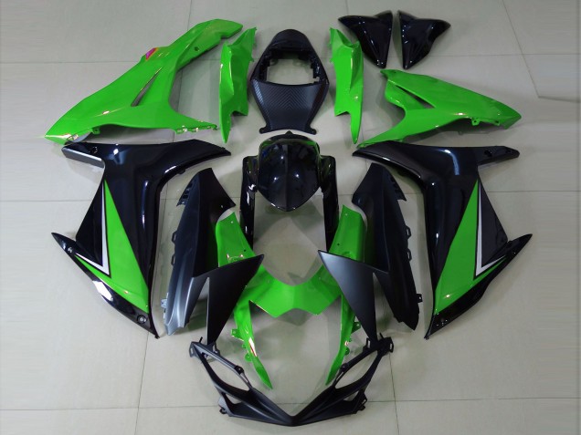 11-24 Vert Brillant & Noir GSXR 600-750 Carénage 11-24 Vert Brillant & Noir GSXR 600-750 Carénage
