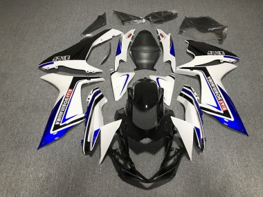 11-24 Écriture Bleue En Noir & Blanc GSXR 600-750 Carénage