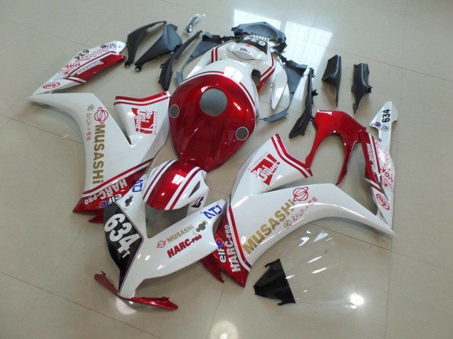 12-16 634 Blanc & Rouge CBR1000RR Carénage