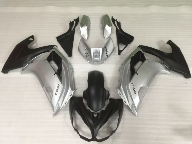 12-16 Argent & Noir Ninja 650R Carénage 12-16 Argent & Noir Ninja 650R Carénage