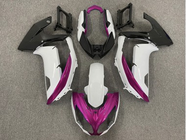 12-16 Blanc Brillant & Magenta Ninja 650R Carénage