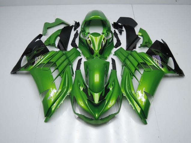 12-21 Vert Flamme ZX14R Carénage