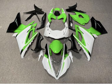 13-16 Blanc Brillant & Vert Daytona 675 Carénage