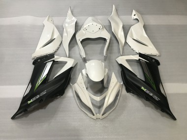 13-18 Blanc Cristal & Noir Satiné ZX6R Carénage