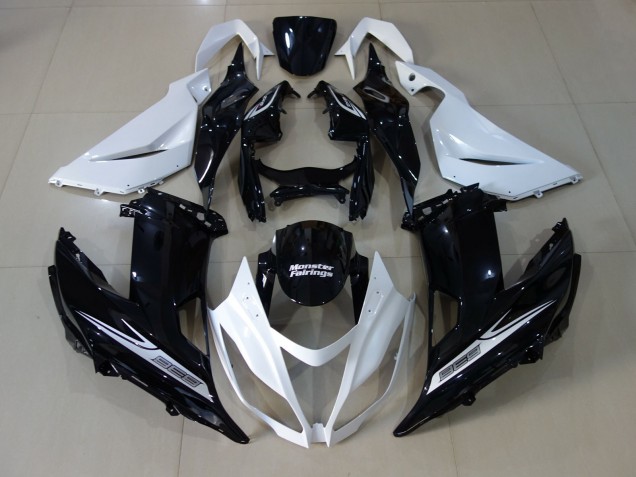 13-18 Blanc Nacré & Noir ZX6R Carénage 13-18 Blanc Nacré & Noir ZX6R Carénage