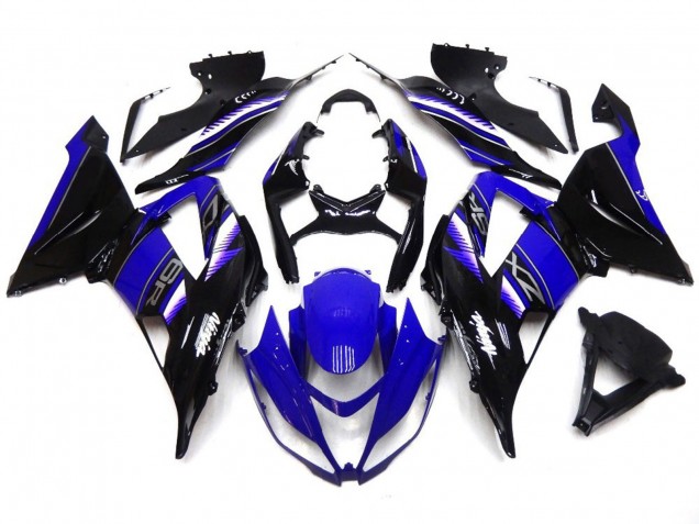 13-18 Bleu Profond & Noir Vibrants ZX6R Carénage 13-18 Bleu Profond & Noir Vibrants ZX6R Carénage