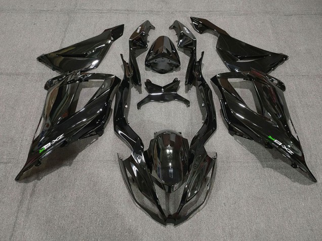 13-18 Noir Brillant Avec Décalcomanies ZX6R Carénage 13-18 Noir Brillant Avec Décalcomanies ZX6R Carénage