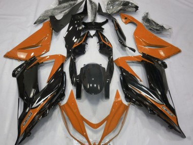 13-18 Noir & Orange ZX6R Carénage