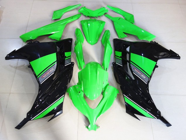 13-18 Noir & Vert Brillant Ninja 300 Carénage