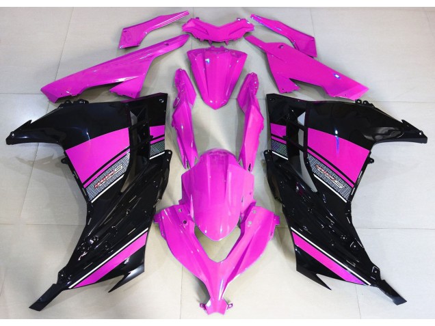 13-18 Rose Vif & Noir Ninja 300 Carénage 13-18 Rose Vif & Noir Ninja 300 Carénage