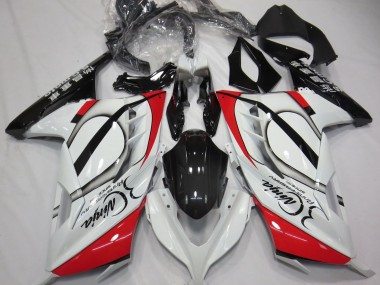 13-18 Rouge & Blanc Ninja 300 Carénage