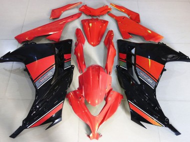 13-18 Rouge Bonbon & Noir Ninja 300 Carénage