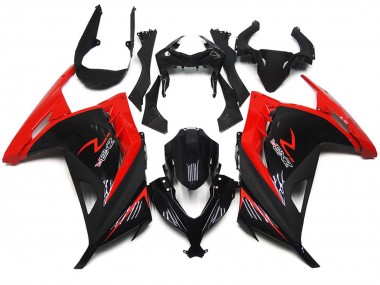 13-18 Rouge & Noir Brillant Ninja 300 Carénage