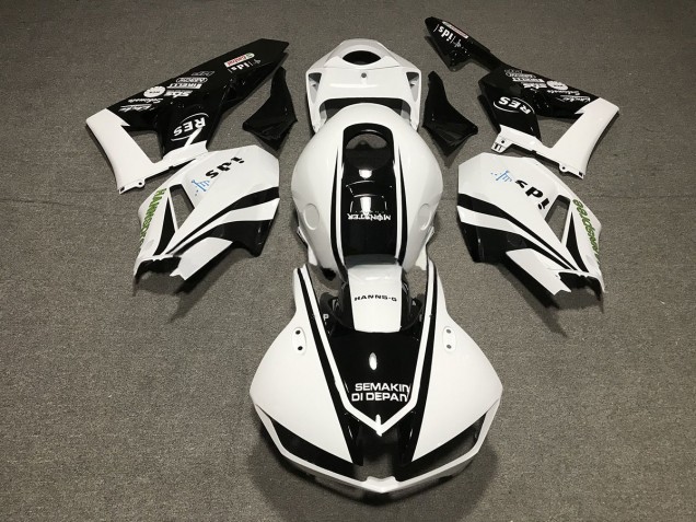 13-23 Conception Noir & Blanc CBR600RR Carénage 13-23 Conception Noir & Blanc CBR600RR Carénage