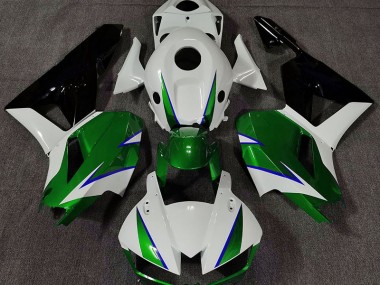 13-23 Vert Brillant Blanc & Bleu CBR600RR Carénage